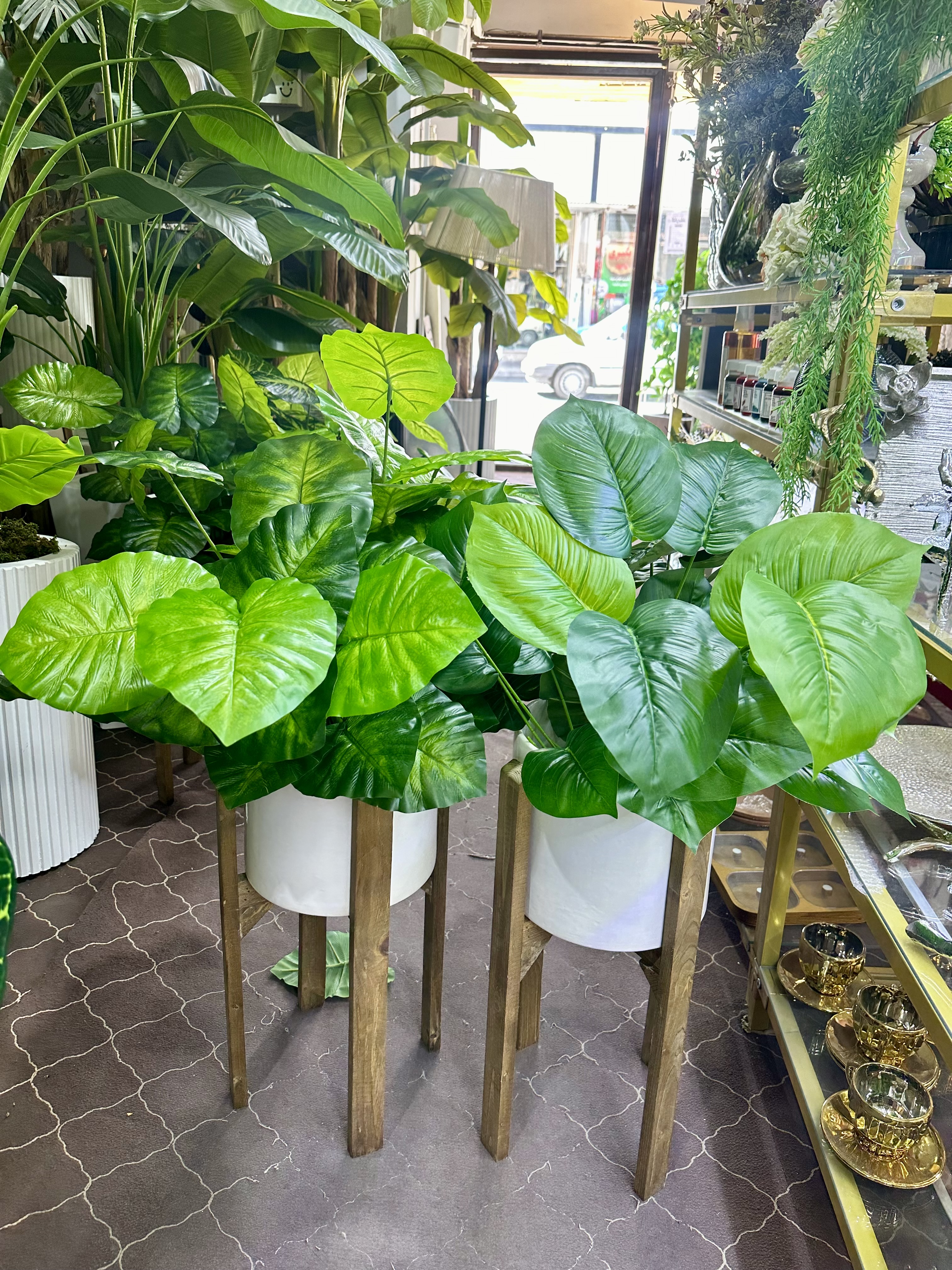 درختچه مصنوعی دیفن و برگ انجیری ۱۸برگ